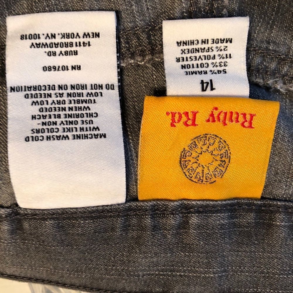 Ruby Rd Black Jeans SZ 14 NWT - Picture 7 of 7